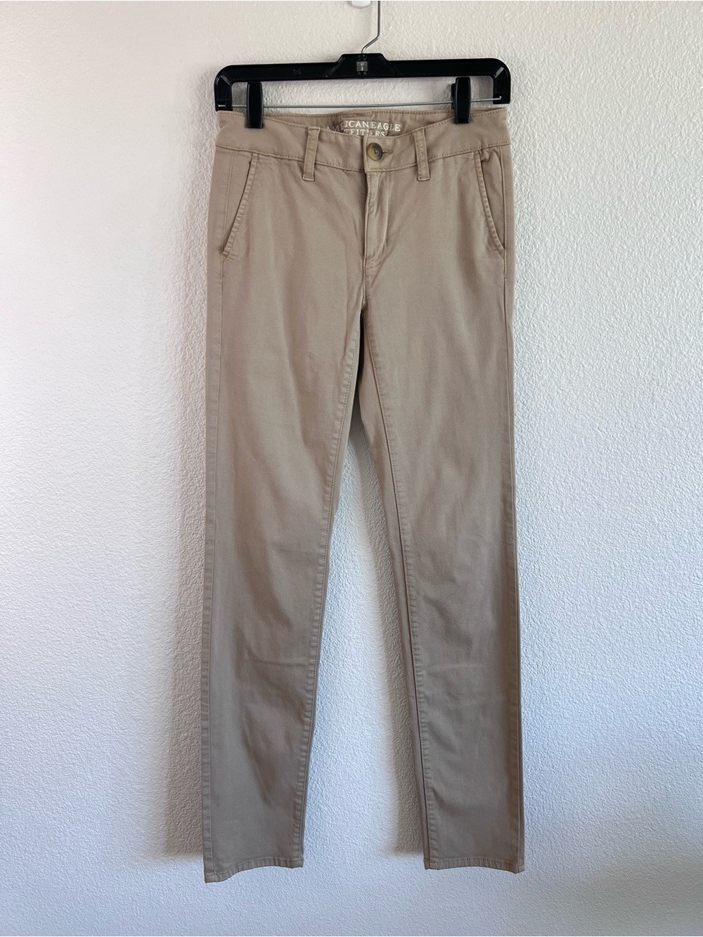 American Eagle Outfitters Women's Aero Twill Skinny Super Stretch Khaki Pants